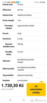 NOVÝ kulatý dopravní podvozek Wagner nosnost 300kg - 8