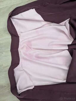 Vínové hedvábné pánské haori - 8