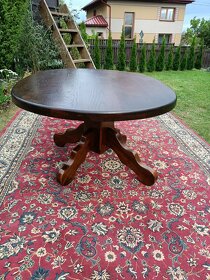 Rustikální , dubový stůl jídelní ovál  . - 8