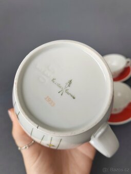 Porcelánová kávová (mokka) sada od Kaestner Saxonia - 8