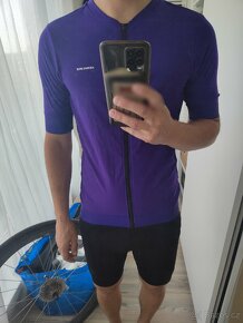 Fialový pánský cyklistický dres Kemaloce, M - 8