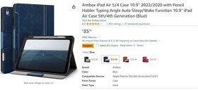 pouzdro kryt na tablet mobil Antbox iPad Air 4 Case modré - 8