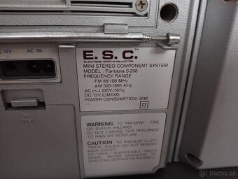 Prodám raritní boombox E.S.C. Fantasie S-208 - 8