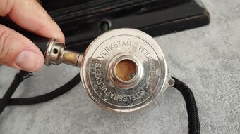 Starý švédský orig.telefon na kliku (2 kliky) velký těžký - 8
