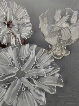 Sada skleněných servirovacich talířů a mísy od Mikasa - 8