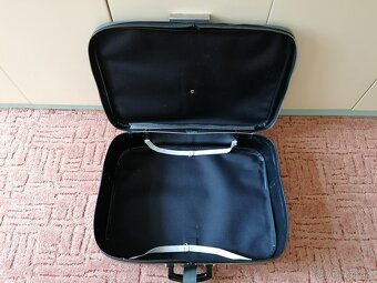 Retro koženkový kufr šedý - 8