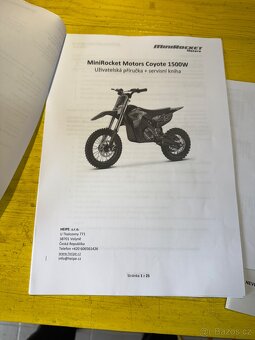 Prodám elektrická motorka Coyote 1500W 48V - 8