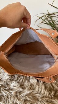 Kožená taška/kabelka s patchworkovým designem - 8