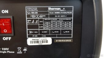 Nová multifunkční svářečka Sherman DIGIMIG 215 DUALPULSE 4R - 8