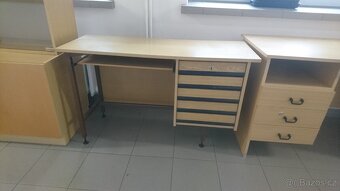 Prosklená skříň, policová skříň, šatní skříň, pracovní stůl - 8