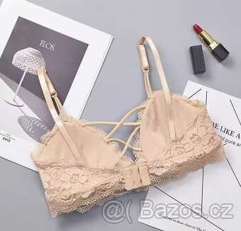 Nová sexy push up podprsenka 75 B bralet krajková tělová - 8