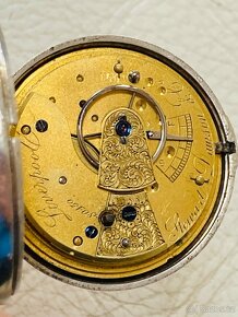 Masivní stříbrné britské hodinky Stewart Daw, Hmotnost 120 g - 8