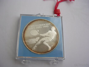 Ag 500 Kčs 1993 Československý tenis Proof len 1162 ks - 8