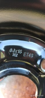Zimní kola 6Jx15 ET43,5x112,195/65R15 VW GOLF 7, OCTAVIA 3 - 8