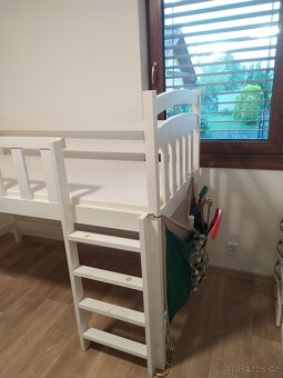 Dětská vyvýšená postel, masiv smrk - 8