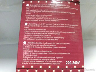 LED světelný řetězy, svítidla barevné a bílé/žluté barvy - 8