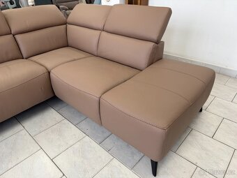 Sedací souprava rohová el. polohovací - kůže - NEPOUŽITÁ - 8