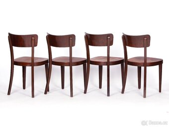 Značené jídelní židle THONET, ořechová dýha, 4 kusy. - 8