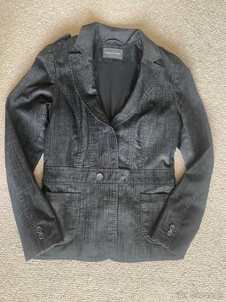 Dámské sako černé s pasem - 8