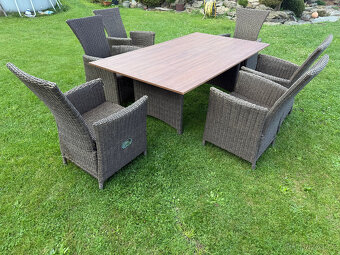 Ratanová polohovací jídelní souprava Patna, zn. Stern - 8