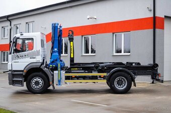HÁKOVÝ NOSIČ KONTEJNERŮ + HYDRAULICKÁ RUKA MERCEDES AXOR 18T - 8