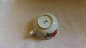 Míšeň, Meissen - 3ks malované porcelánové šálky - 8