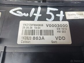 Palubní desku VW Golf 5, Golf Plus - 8