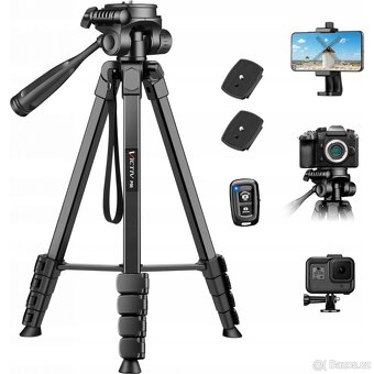 nový stativ max 160cm 200kč, tripod stativ Victiv P50 320kč - 8
