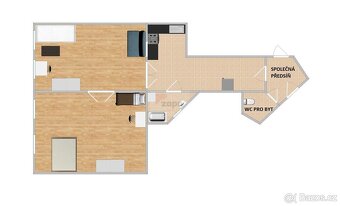 Pronájem zařízeného bytu 2+kk 56 m2 Praha 3 Žižkov - 8