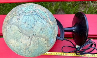 RETRO starý GLOBUS svítí - 8