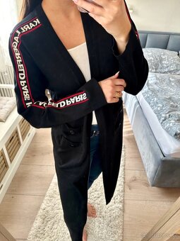 KARL LAGERFELD LUXUSNÍ ČERNÝ SVETR / CARDIGAN - 8