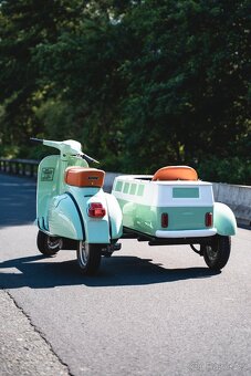 Veterán Piaggio Vespa Scooter VW sidecar (1973) - 8