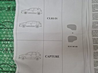 kryty vnějších zrcátek chromové Renault Clio IV , Capture 82 - 8
