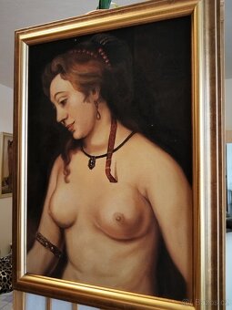 obraz KRÁSNÁ DÁMA, akt, olej, nesignováno - 8