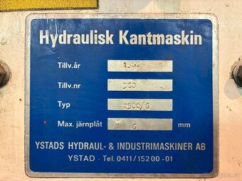 Švédská ohýbačka plechu 2500x6mm - 8