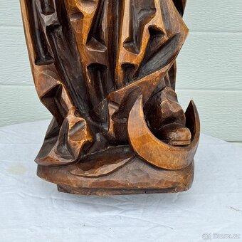 Velká starožitná socha Panna Marie Anglie - 8