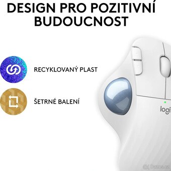 Logitech M575 TrackBall, bílá - 8