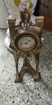 Starožitné funkčn Secesní hodiny 29 cm výška. - 8