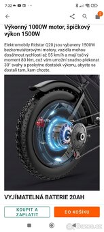 Prodám elektrokolo Ridstar - 8