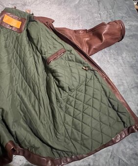 Znackova kožená bunda Timberland vintage odnímatelny limec L - 8