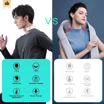 Masážní přístroj na krk  SKG  K6E modrý nový , nepoužitý - 8