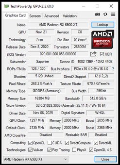 Sapphire RX 6900 XT NITRO+ 16GB - 8