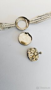Zlaté art deko hodinky zn Jaeger-LeCoultre brilianty 18 K au - 8