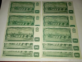 BANKOVKY 100 KČS 1961, VŠECHNY VYDANÉ SÉRIE - 8