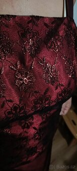 Červené plesové šaty vel. 50 - 8