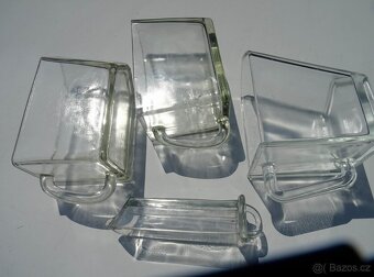 Skleněné zásuvky do kredence .Retro - 8