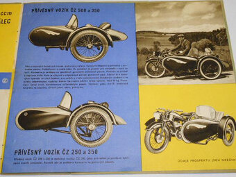 Sidecar BSA , předválečná ČZ 350, 500 - 8