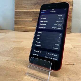 iPhone SE 2020 64GB, červený, 100% baterie (rok záruka) - 8