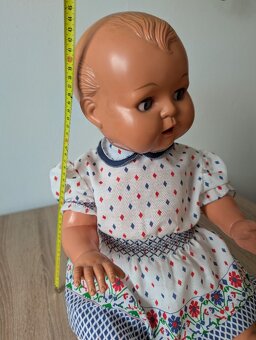 Vintage velká panenka, zn. Kader, 60cm. - 8