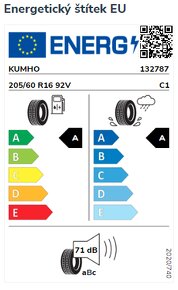 Letní pneumatiky KUMHO ECSTA 205/60 R 16 PS71 92V - 8